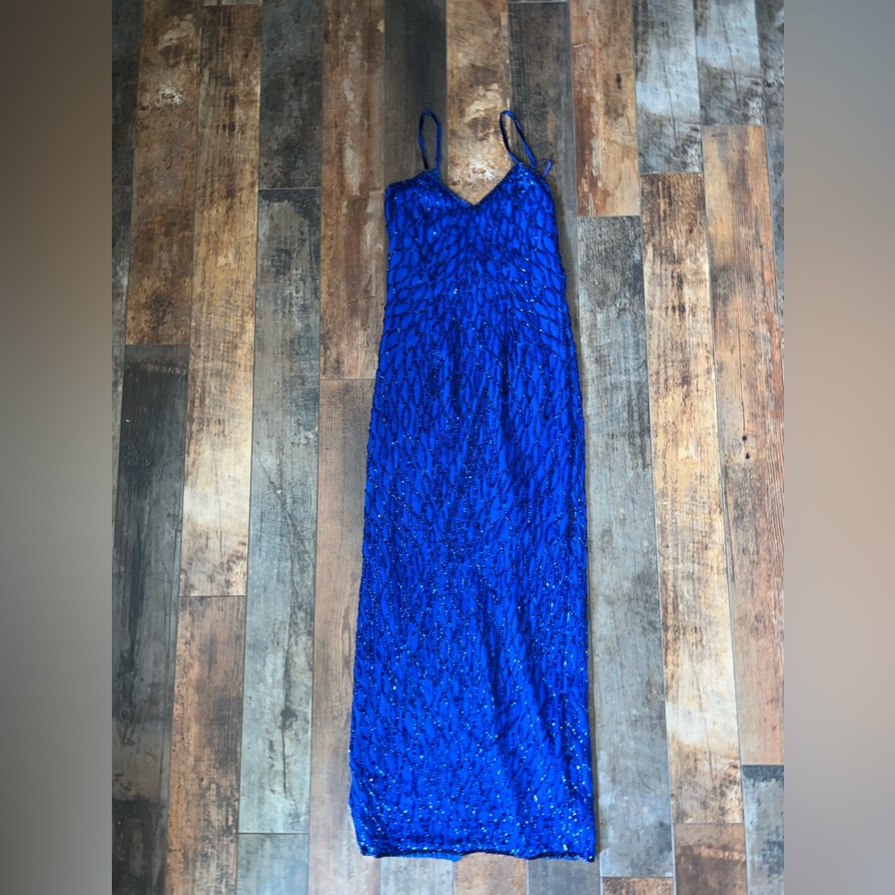 VINTAGE BLUE PROM DRESS